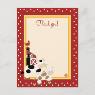 BABY MOO-KOE (rood) 4x5 flat - Dank u wel Kaart