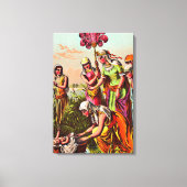 Baby Mozes aan de rivier de Wrapped Canvas (Voorkant)