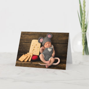 Baby Muis met Kaas - Baby Kaarten