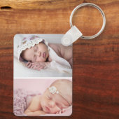 Baby Multi Photo with Name Sleutelhanger (Achterkant)