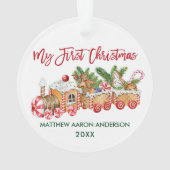 Baby My First Christmas Red Gingerbread Train (dos)