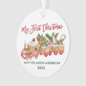 Baby My First Christmas Red Gingerbread Train (devant)