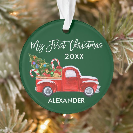 Baby My First Christmas Red Truck Sucres de canne (Arbre)