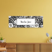 Baby Naam Aangepaste Floral Nursery Canvas Afdrukk Afdruk (Insitu (Woonkamer))
