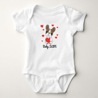 Baby naam Dog Heart Romper