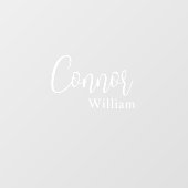 Baby Naam Elegante Kwekerij Glazen Decal (Vel)