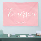 Baby Naam en datum Spandoek (Beurs)