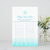 Baby naam Race - Baby shower Game (Staand voorkant)