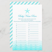 Baby naam Race - Baby shower Game (Voorkant / Achterkant)