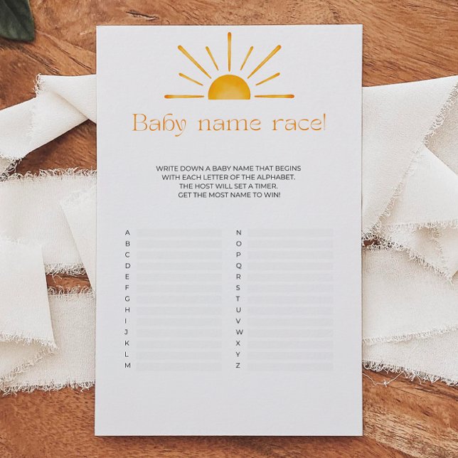 Baby Naam Race Baby shower Game (Creator heeft geüpload)