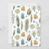 Baby Naam Race Baby shower Game Oranje Floral Kaart (Achterkant)