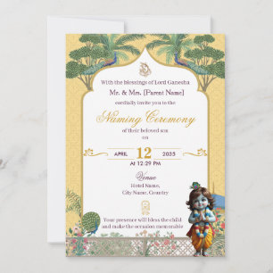 Baby Naamceremonie Uitnodiging Krishna Namkaran