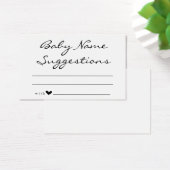 Baby Name Suggestions Card pour Baby shower (Bureau)