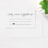 Baby Name Suggestions Card pour Baby shower (Bureau)