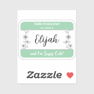 Baby name tag Tiny tot naam label kinder naam