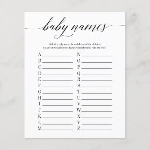 Baby Names Minimalistisch Baby shower