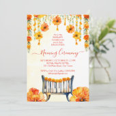 Baby Naming Cradle Indian Ceremony sjabloon Kaart (Staand voorkant)