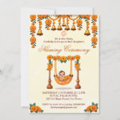 Baby Naming Cradle Indian Ceremony sjabloon Kaart (Voorkant)