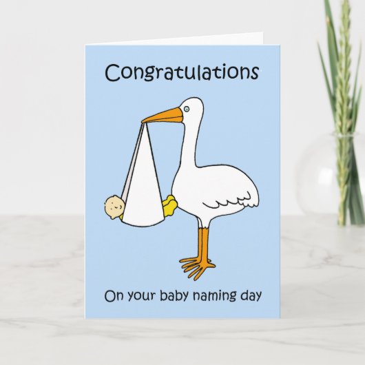 Baby Naming Day Gefeliciteerd met Boy. Kaart (Voorkant)