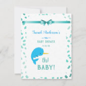 Baby Narwal Baby Naam Suggestie Shower Spel Kaart (Achterkant)