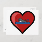 Baby Narwhal Love Briefkaart (Voorkant / Achterkant)