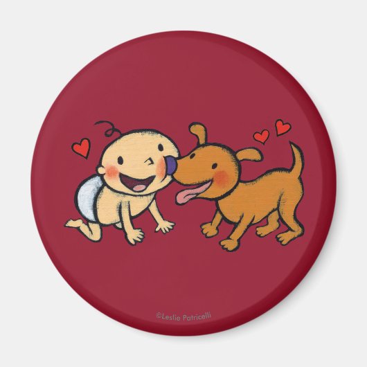 Baby neuskussen van de hond magneet (Voorkant)