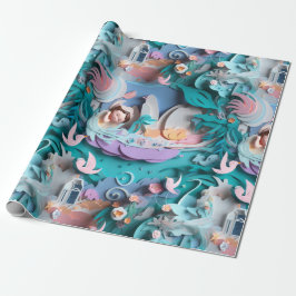 Baby, New Born Pattern Cadeaupapier