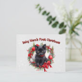 Baby Niece's First Christmas Holiday Postcard Feestdagenkaart (Staand voorkant)