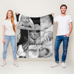 Baby Nieuwe Ouders Foto Dekbed Collage Fleece Deken