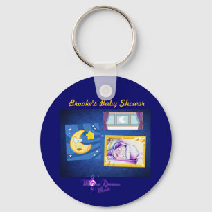 Baby Night Song Blue Button Sleutelhanger