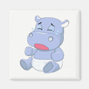 Baby Nijlpaard Huilt Magneet