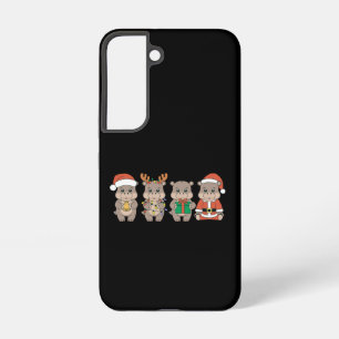 Baby Nijlpaard Moo Deng Kerstmis Samsung Galaxy Hoesje