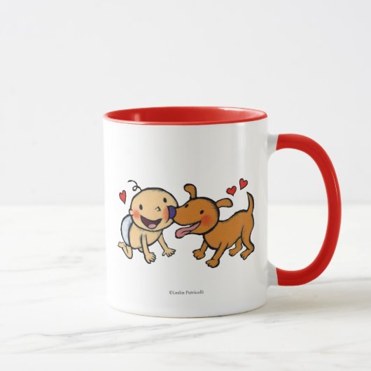 Baby Nose Kisses van de Dog Mok (Rechts)