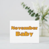 Baby november briefkaart (Staand voorkant)