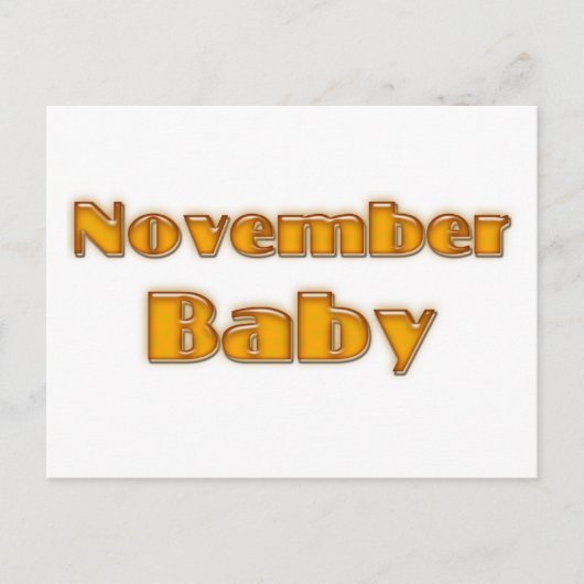 Baby november briefkaart (Voorkant)