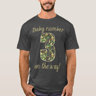 Baby Nummer 3 Zwangerschap Camo T-shirt