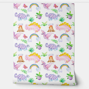Baby Nursery Dinosaur Naadloos Patroon Behang