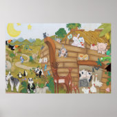 Baby Nursery Noah's Ark Poster Artwork Peinture mu (Devant)
