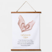 Baby Nursery Wood Topped wandtapijt Hangend Wandkleed (Voorkant)