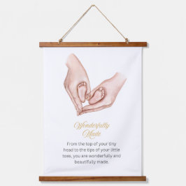 Baby Nursery Wood Topped wandtapijt Hangend Wandkleed