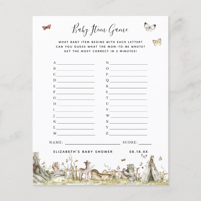 Baby-objectgame | BABY SHOWER (Voorkant)