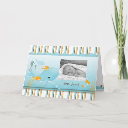 Baby Ocean Uitzicht Aankondiging (Voorkant)