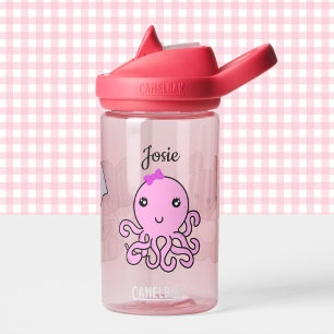 Baby Octopus Elephant Puppy Voeg de naam van het k Waterfles