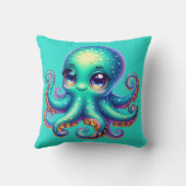 baby Octopus Ocean Fun Kussen (Achterkant)