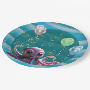 Baby Octopus Papieren Bord