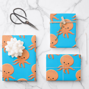 Baby Octopus Patroon Inpakpapier Vel