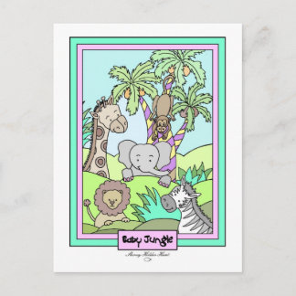 Baby Oerwoud 25-Baby shower Uitnodiging - Geperson Briefkaart