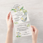 Baby Oerwoud Elephant Baby shower All In One Uitnodiging (Afscheurbaar)
