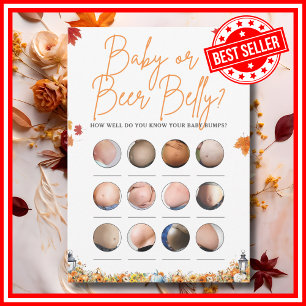BABY OF BIJ BIERBUIK Baby Shower Spelletje KLEINE Kaart