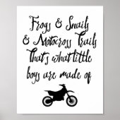 Baby of Toddler Nursery Motocross Dirtbike Print (Voorkant)